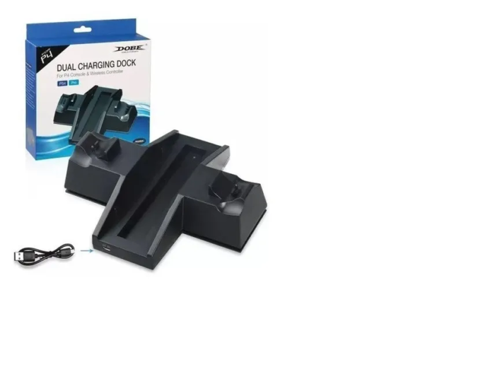 BASE COOLER PARA PS4 Y PRO + CARGA DOBLE PARA JOYSTICKS