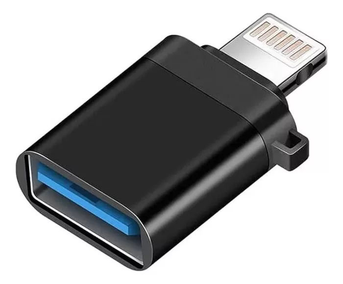 ADAPTADOR OTG USB HEMBRA FICHA IPHONE MACHO